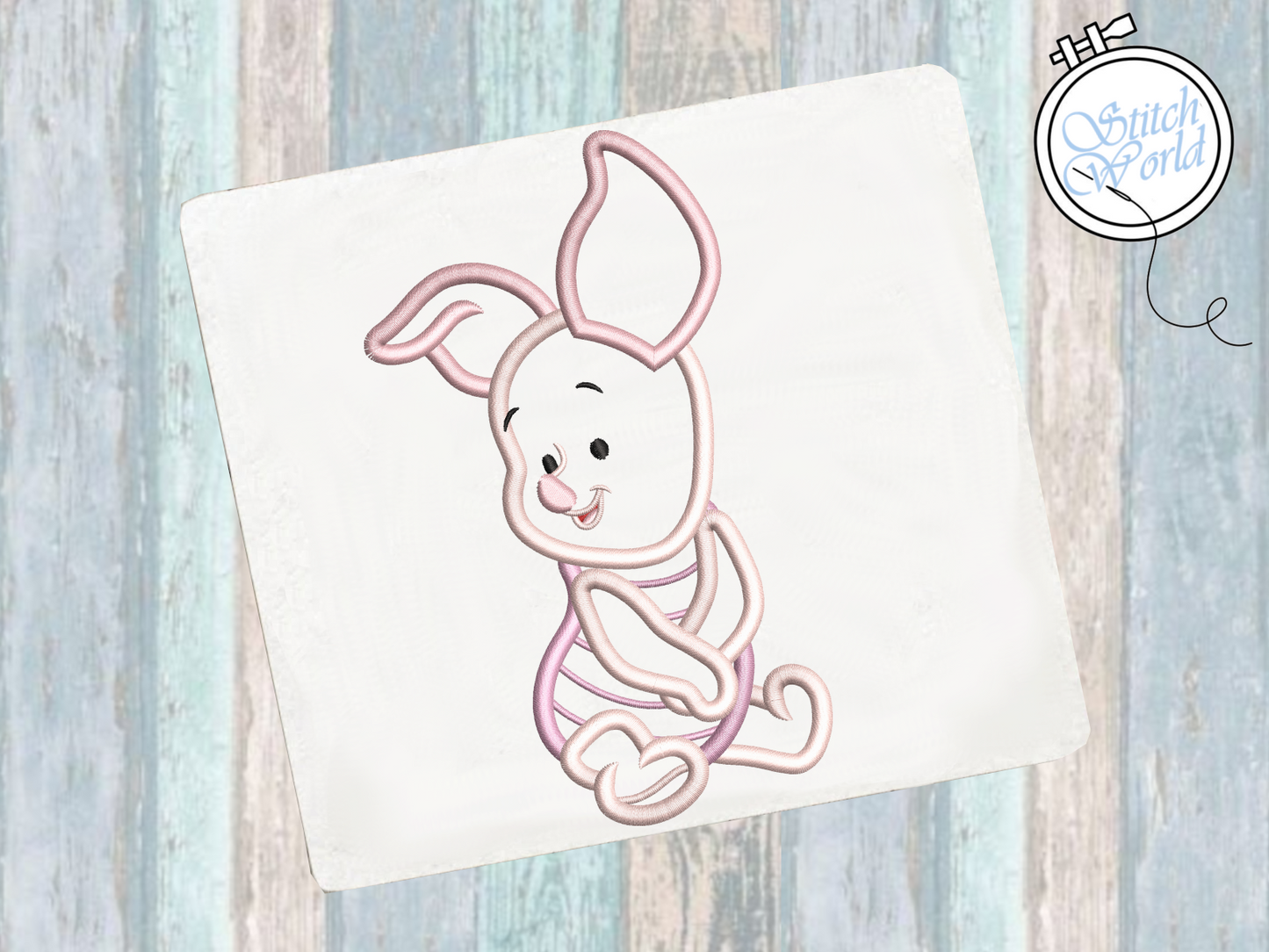 Baby Piglet Applique, Instant Download