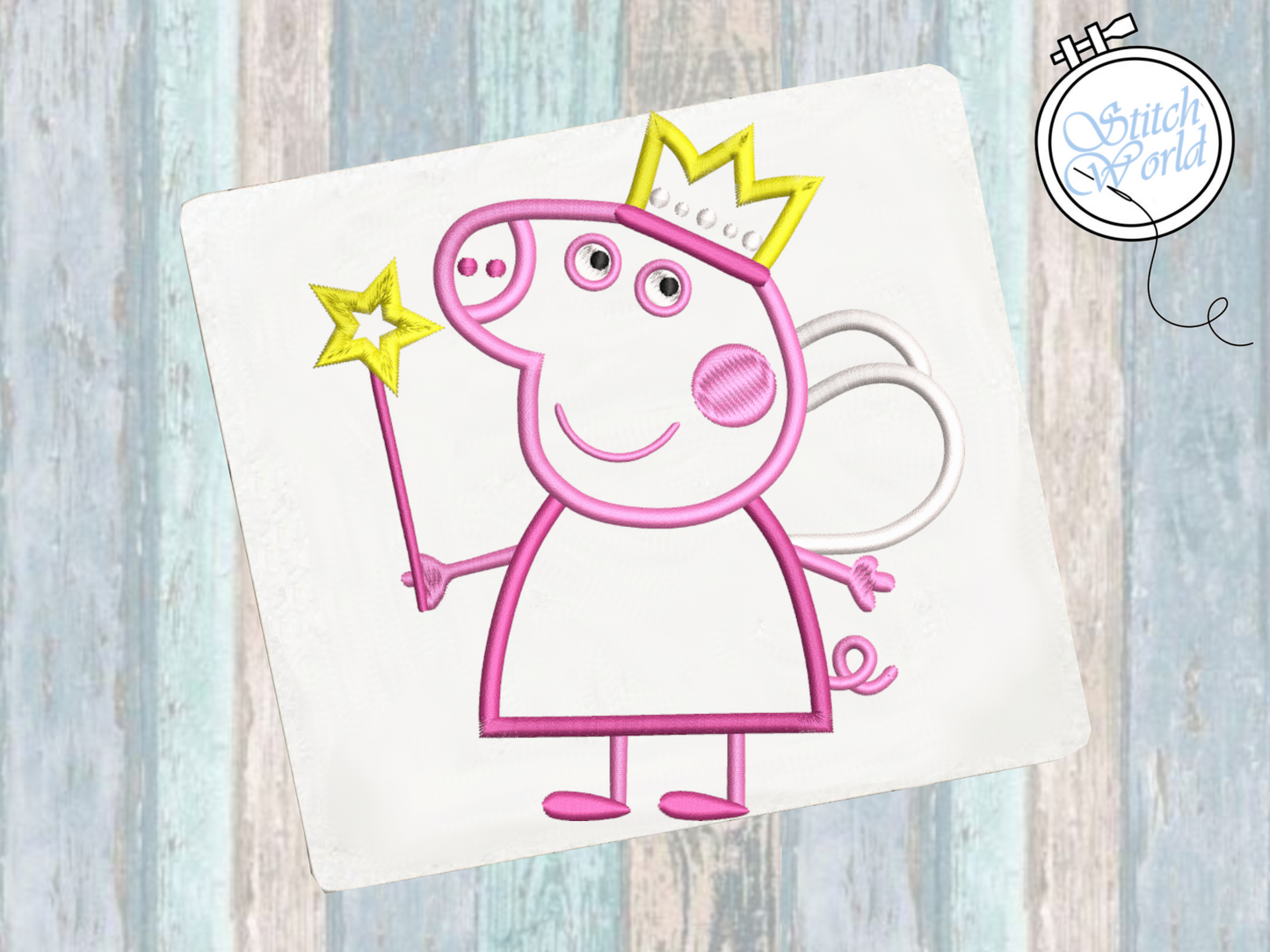 Peppa Pig Applique, Instant Download