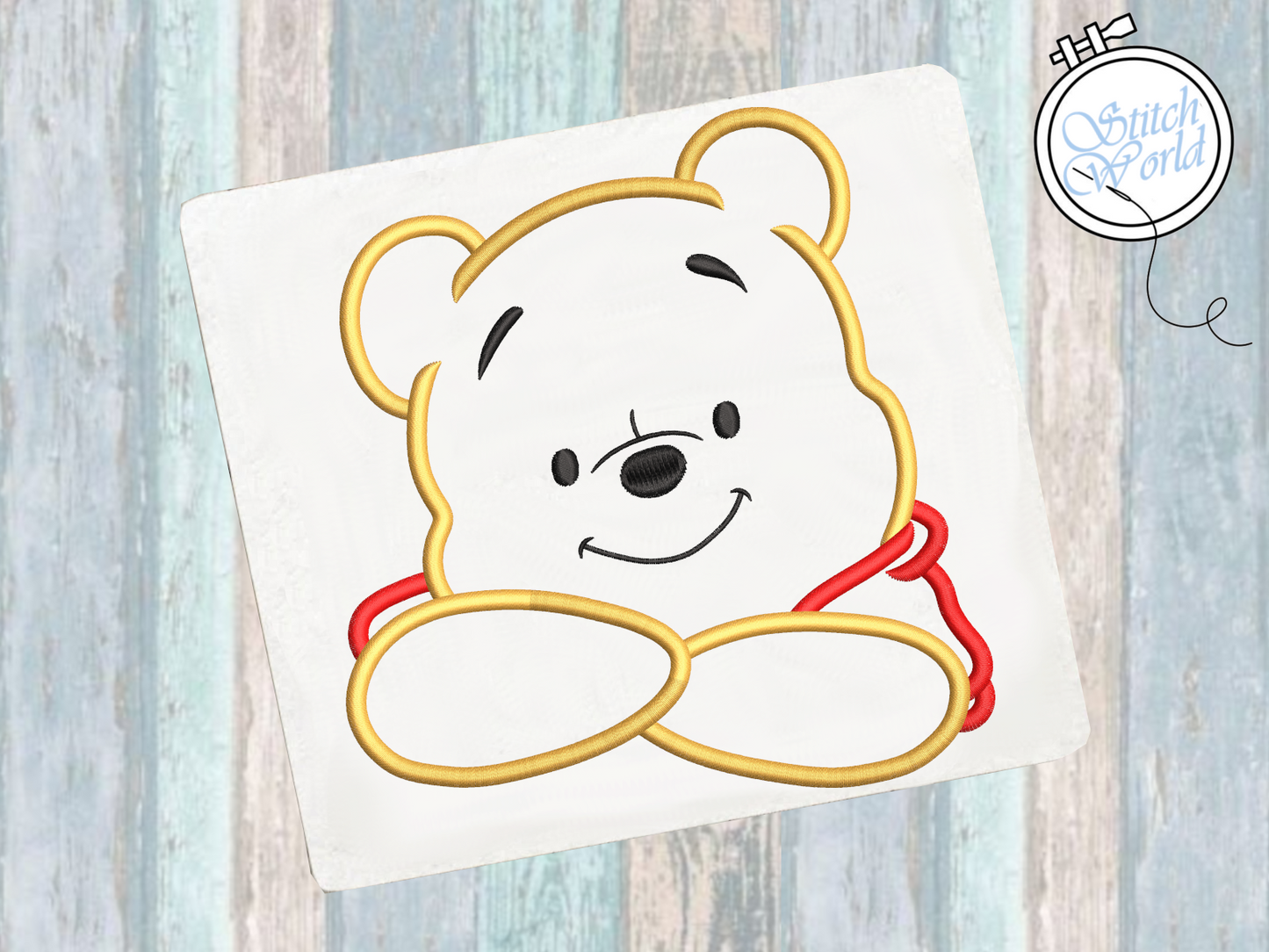 Baby Winnie the Pooh Applique, Instant Download