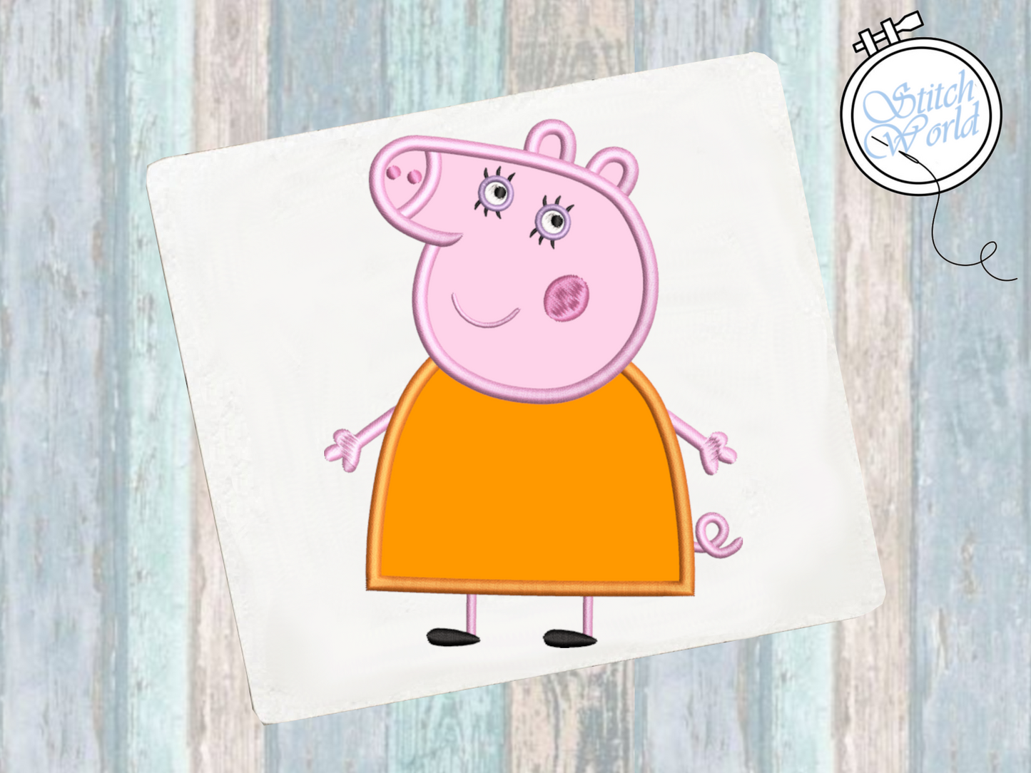 Mummy Pig Applique, Instant Download