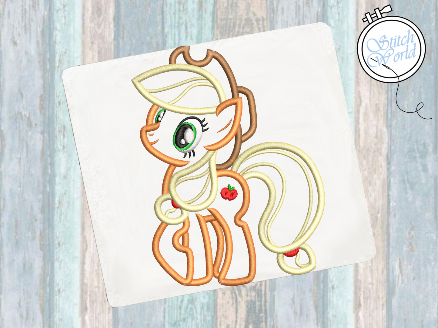 Applejack Applique, Instant Download