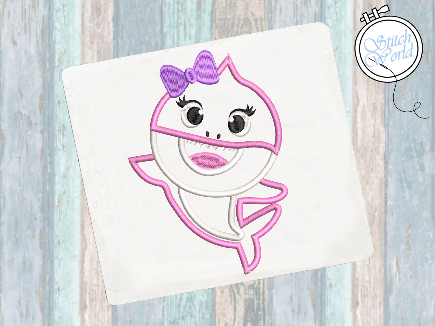 Baby Shark Applique, Instant Download