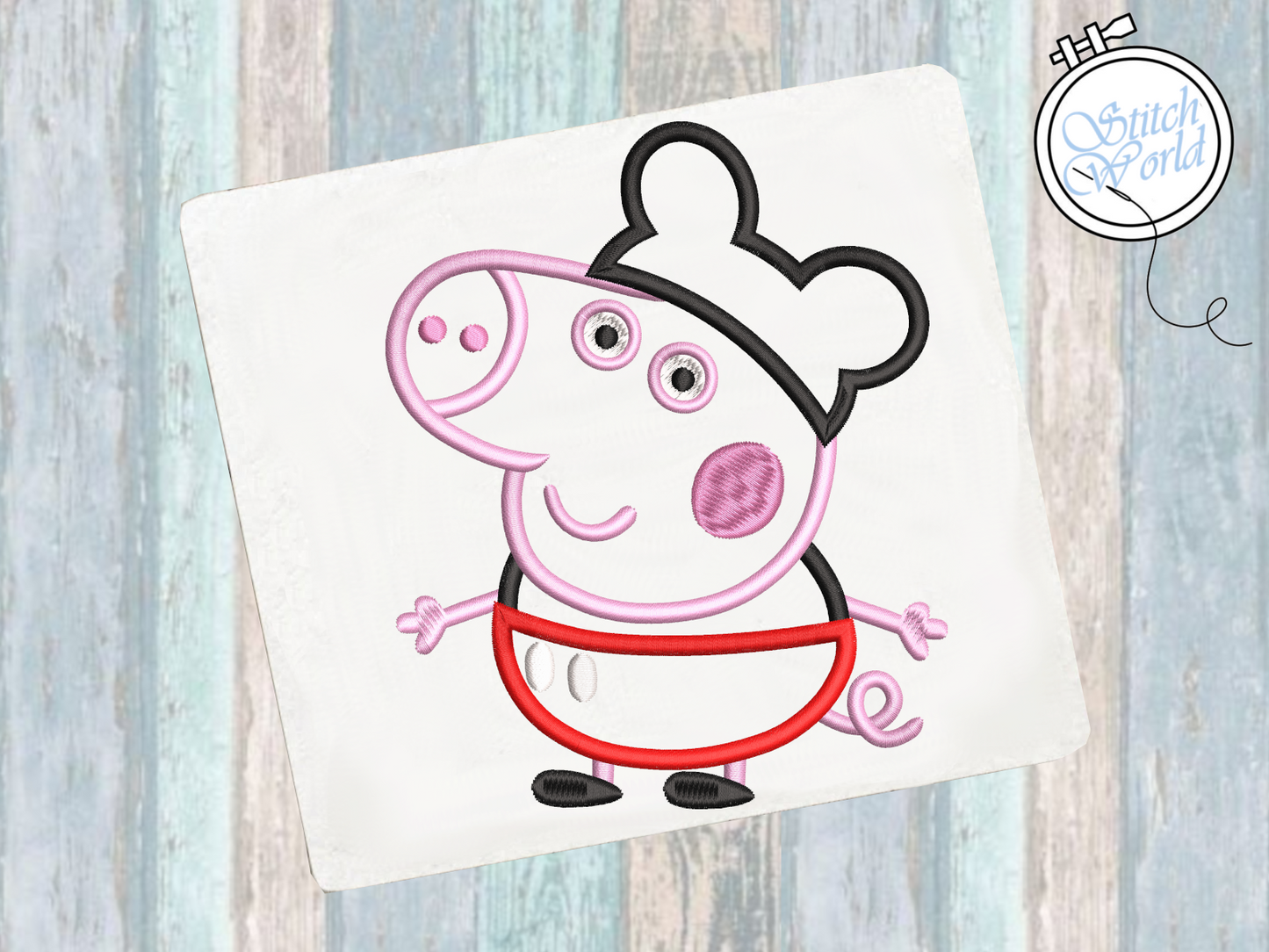 Mickey Peppa Pig Applique, Instant Download