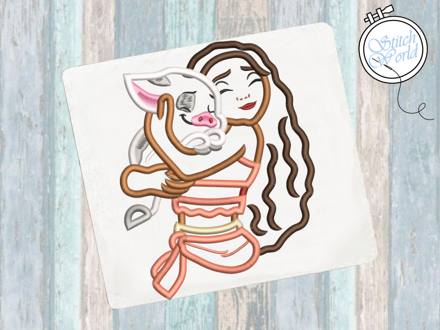 Moana Applique, Instant Download