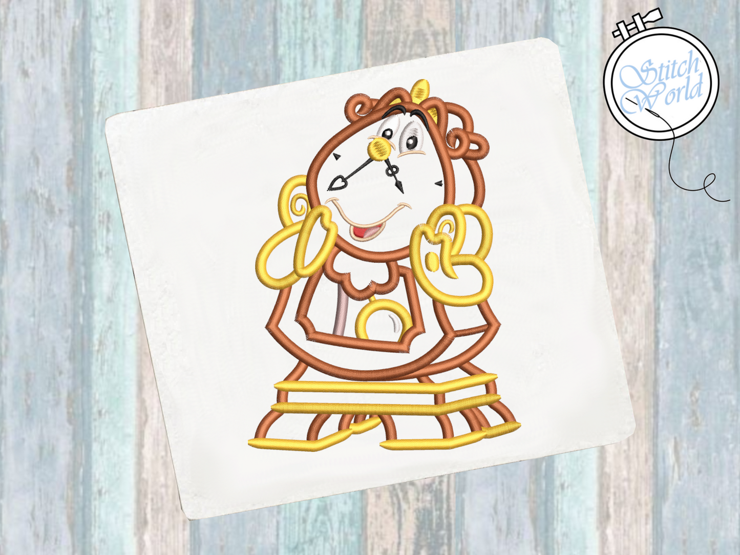 Cogsworth Applique, Instant Download