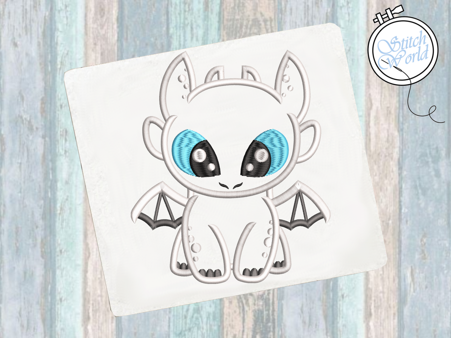 Light Fury Applique, Instant Download