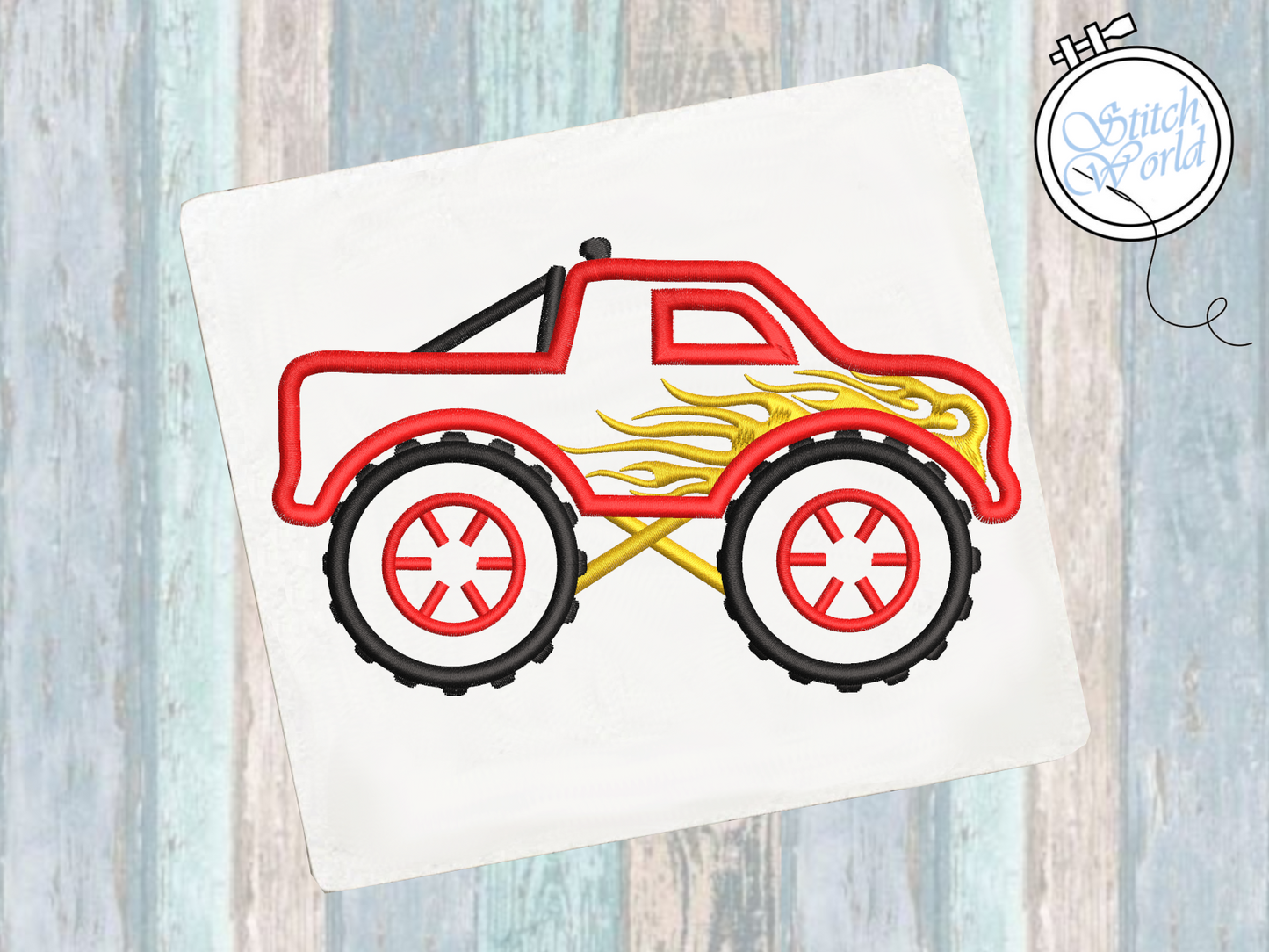 Monster Truck Applique, Instant Download