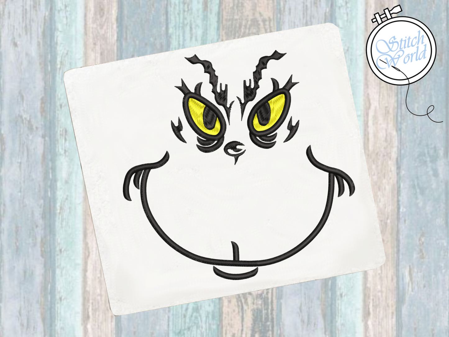 Grinch Face Applique, Instant Download