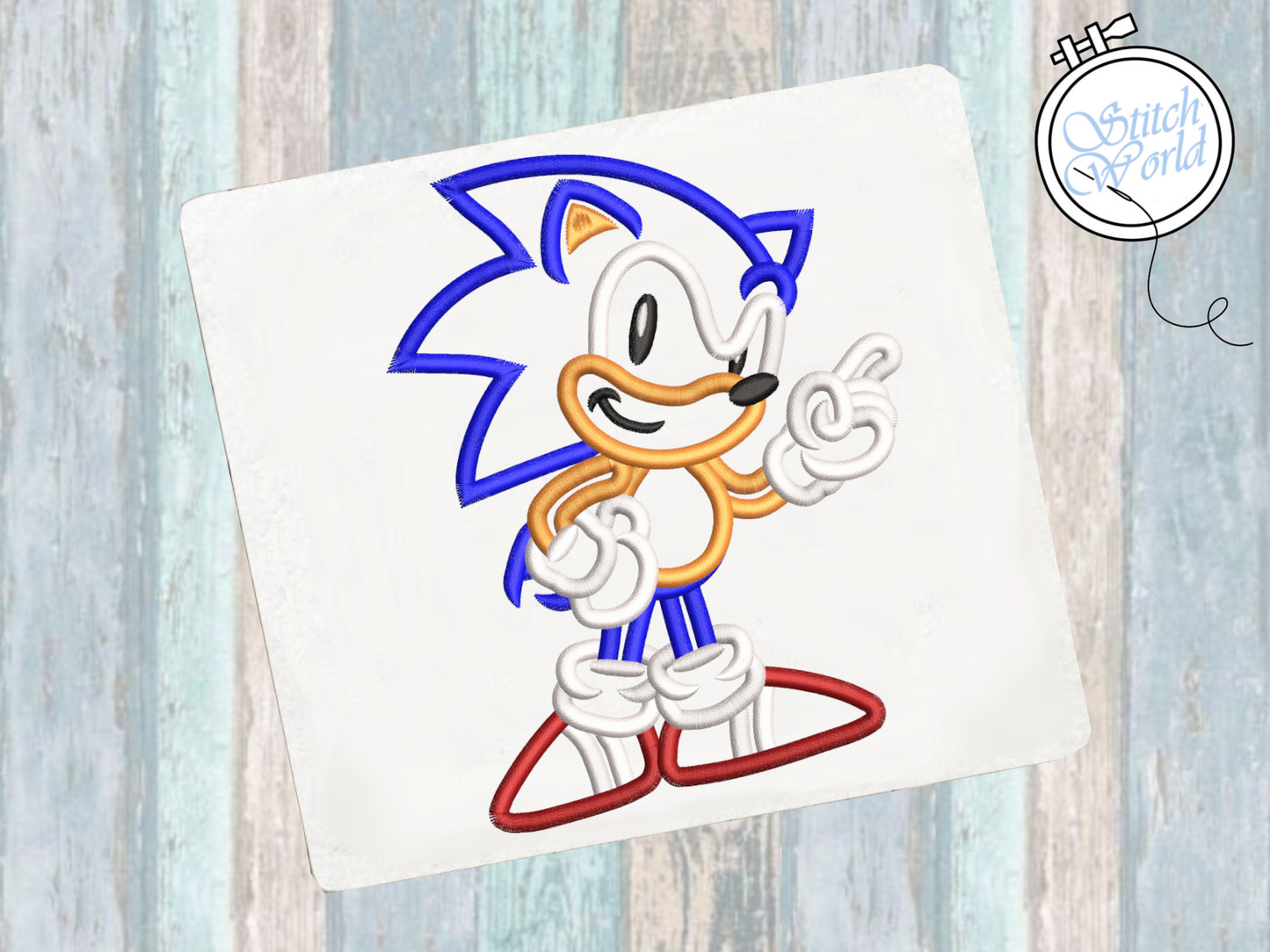 Sonic Applique, Instant Download
