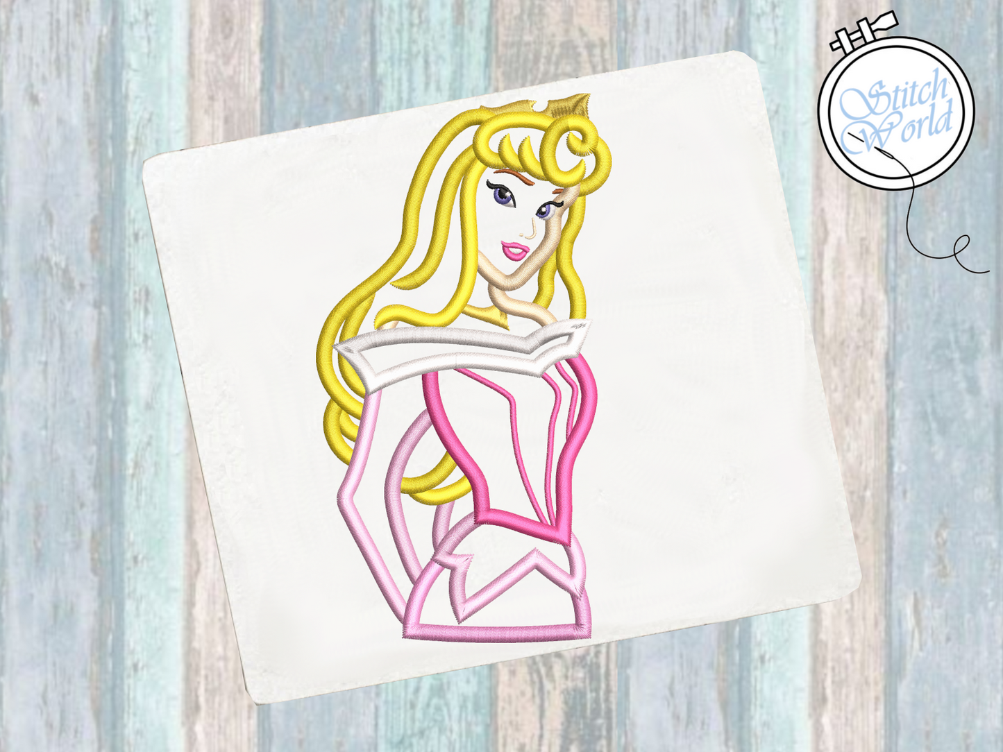 Sleeping Beauty Applique, Instant Download