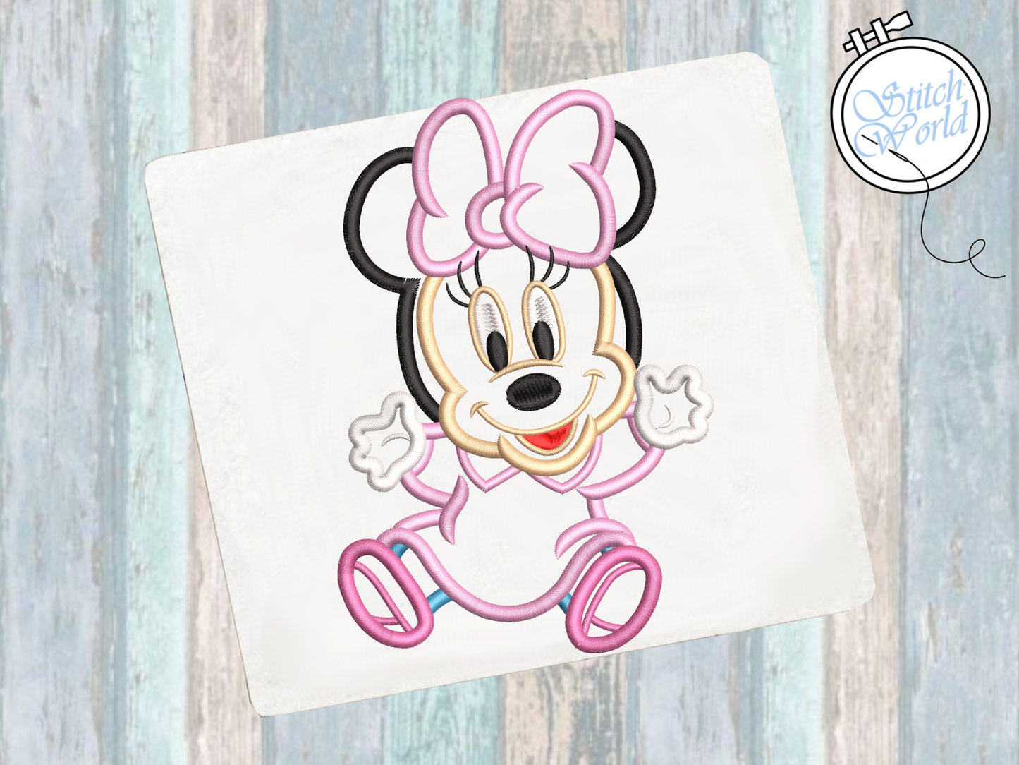 Baby Minnie Applique, Instant Download