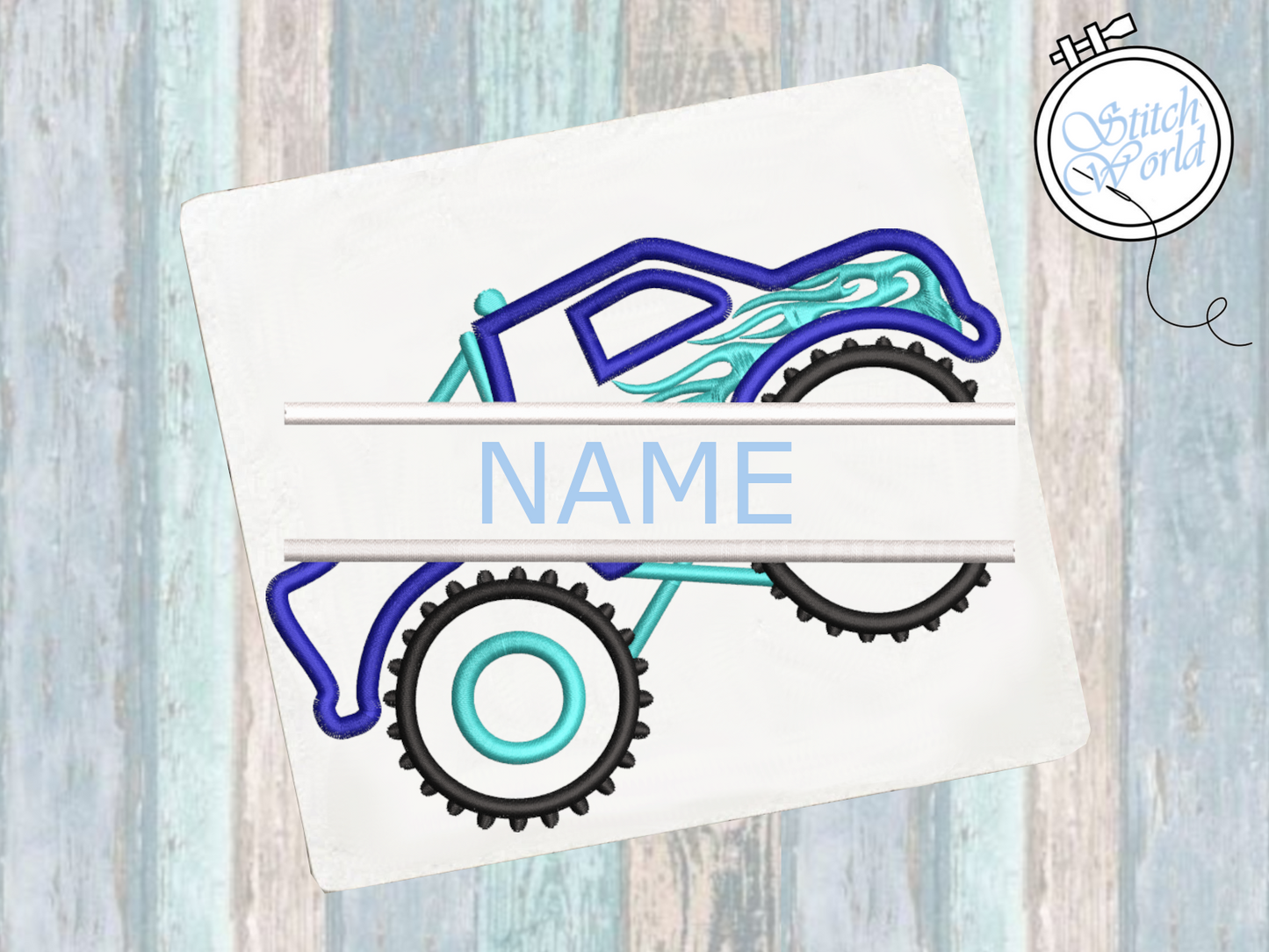 Monster Truck Applique, Instant Download