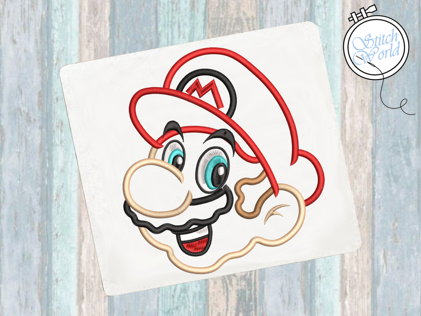 Mario Applique, Instant Download