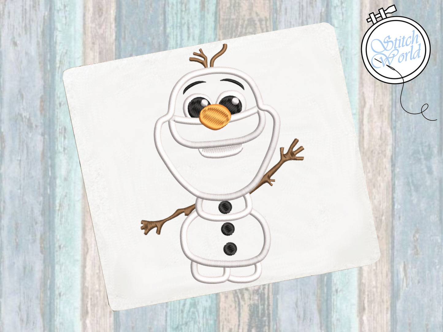 Baby Olaf Applique, Instant Download