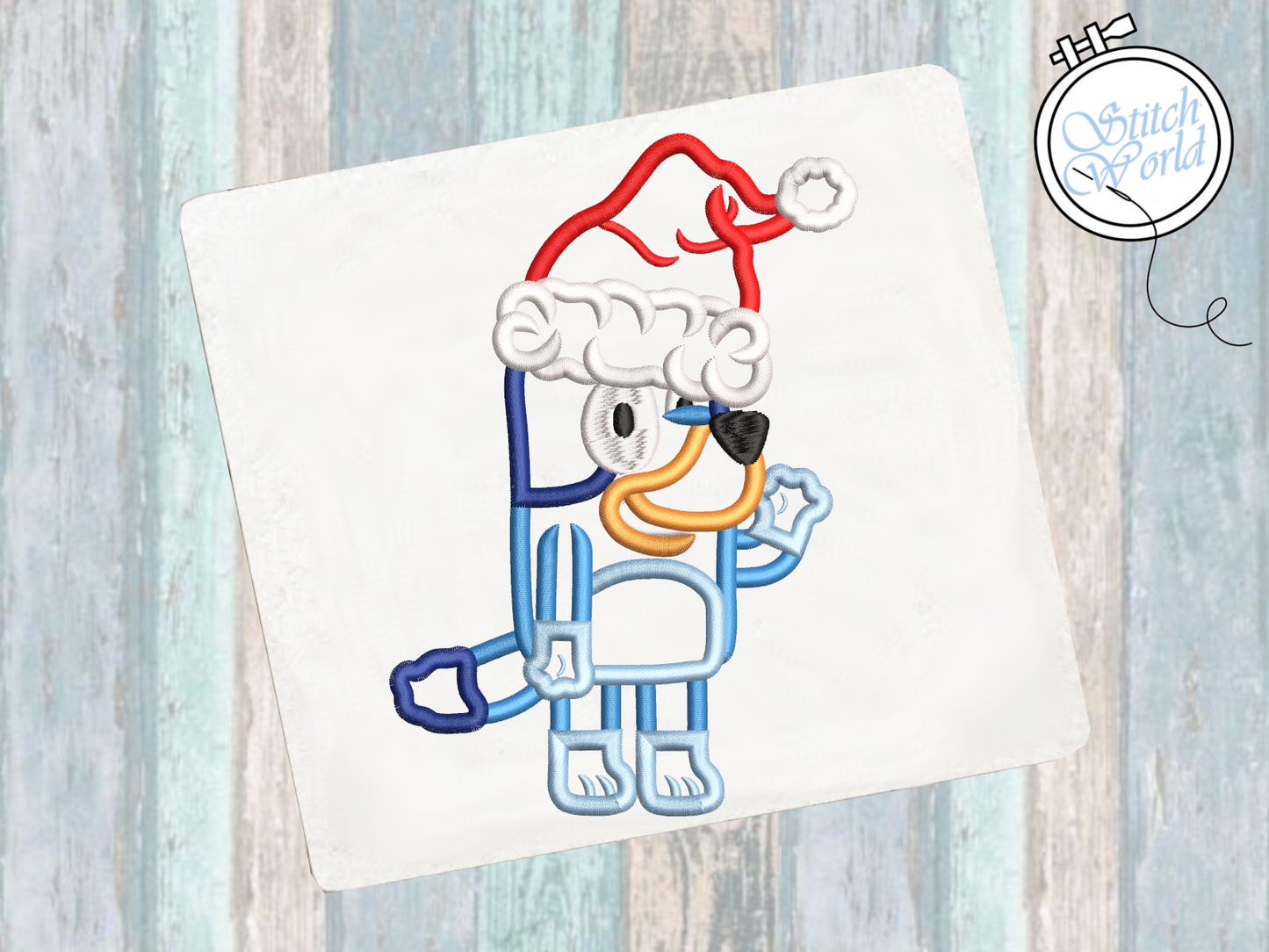 Christmas Bluey Applique, Instant Download