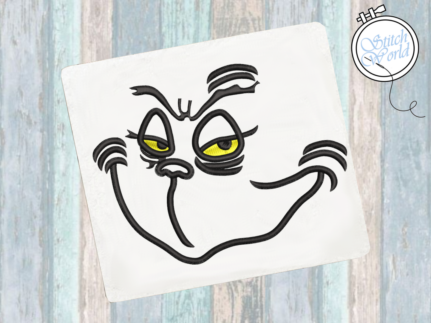 Grinch Face Applique, Instant Download