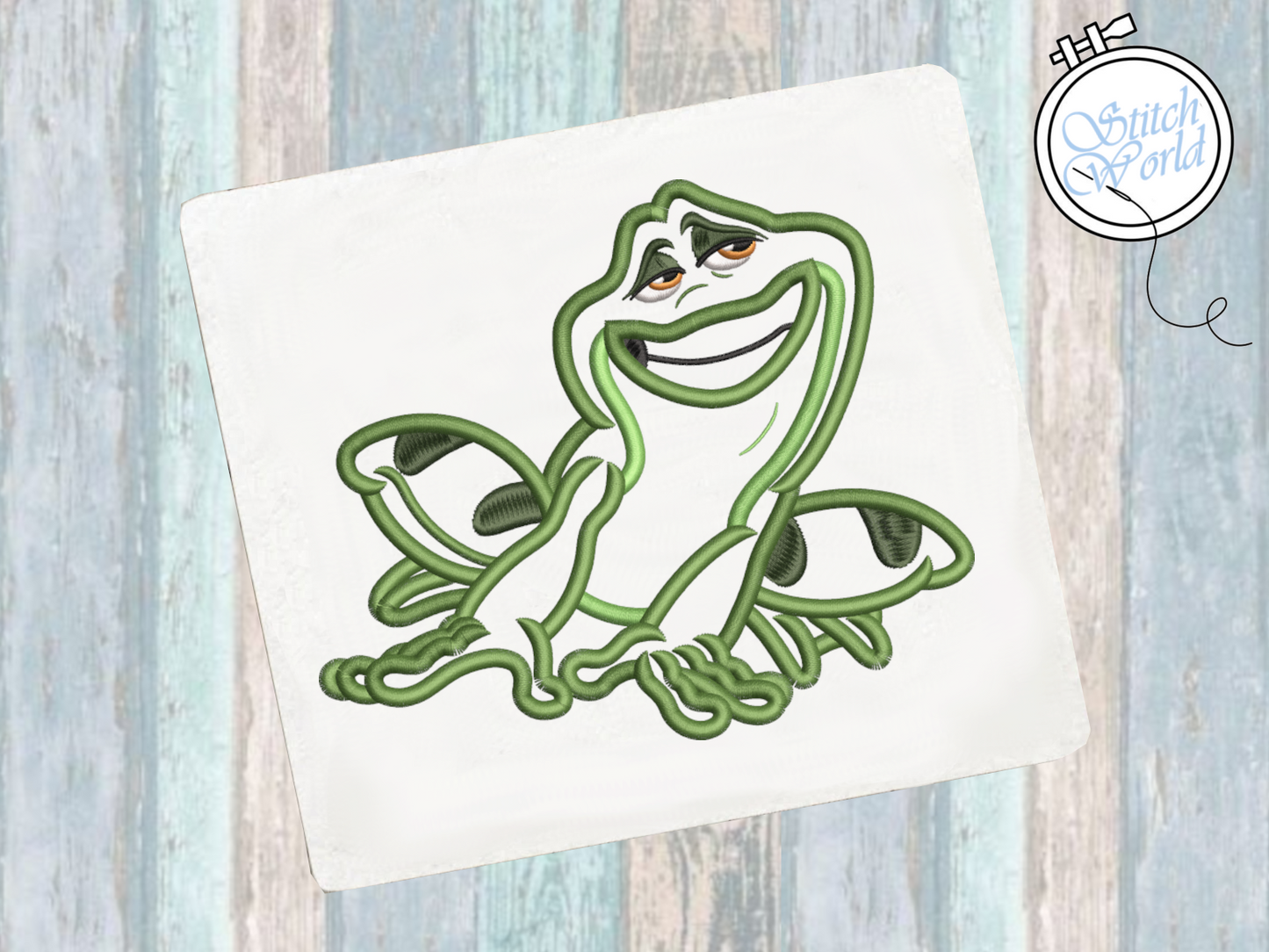 Prince Frog Applique, Instant Download