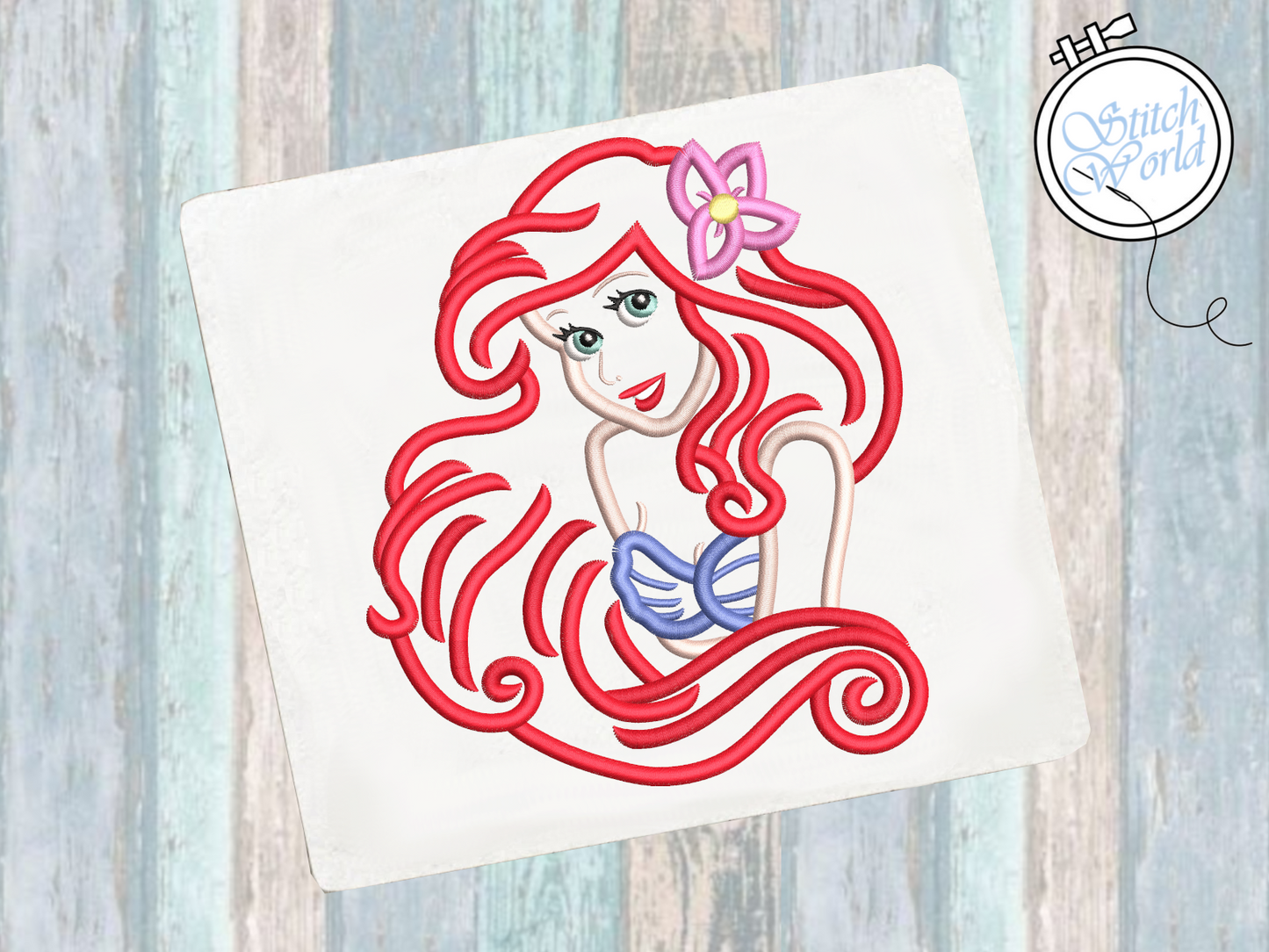 Ariel Applique, Instant Download