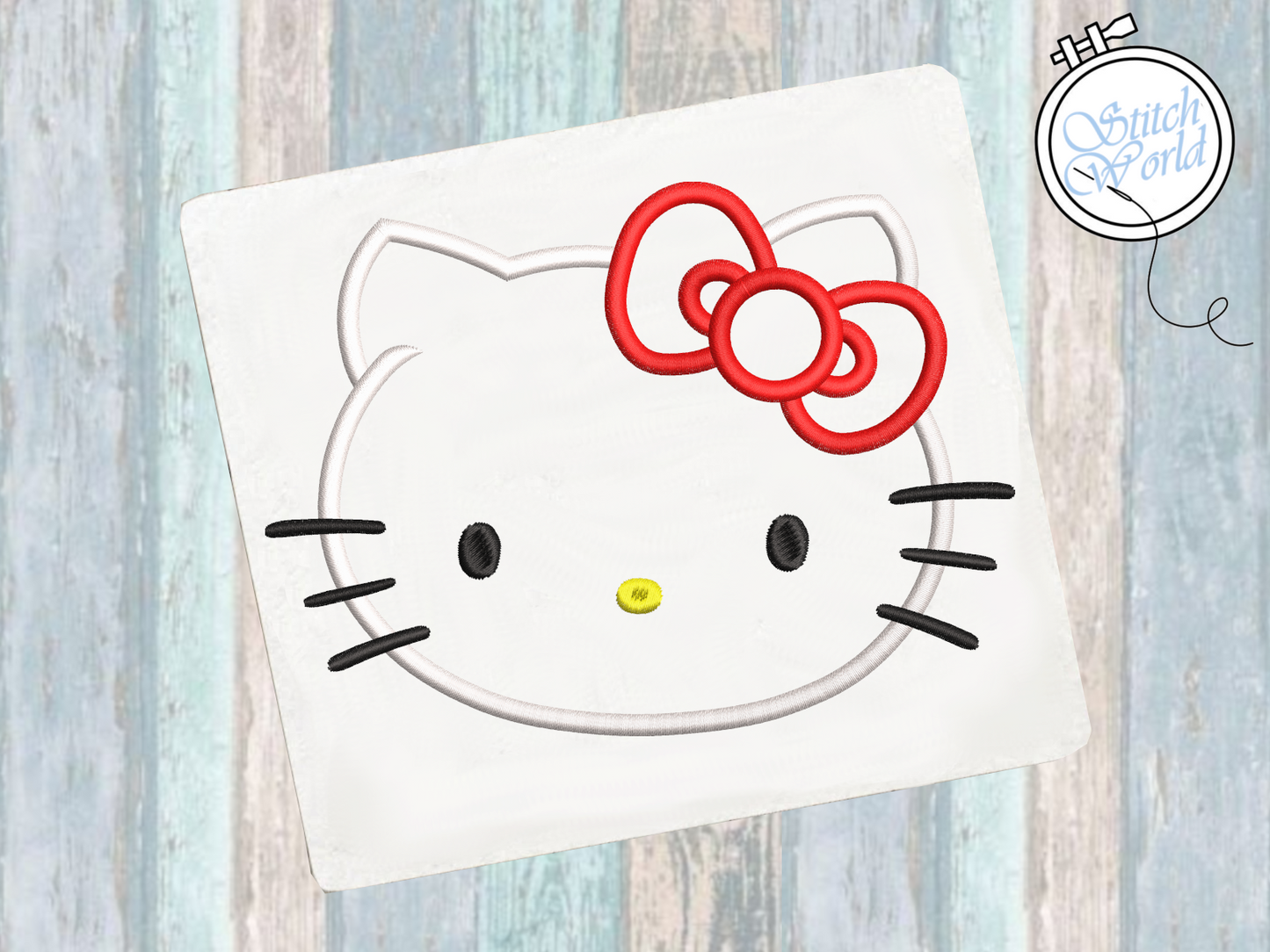 Hello Kitty Applique, Instant Download