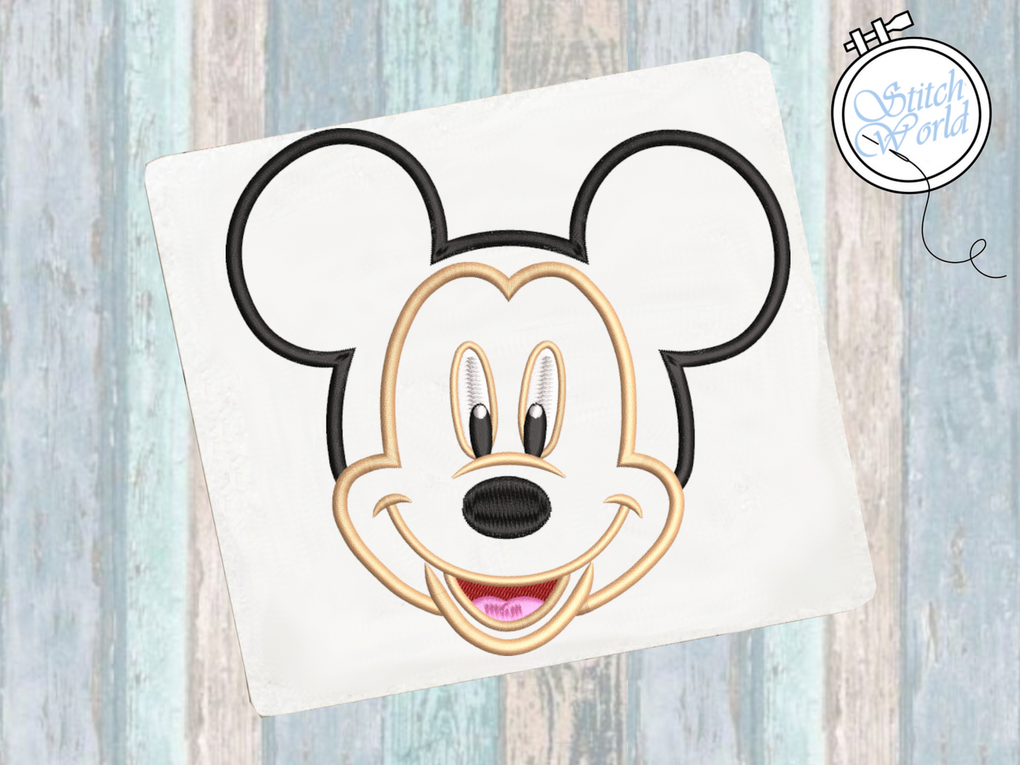Mickey Mouse Applique, Instant Download