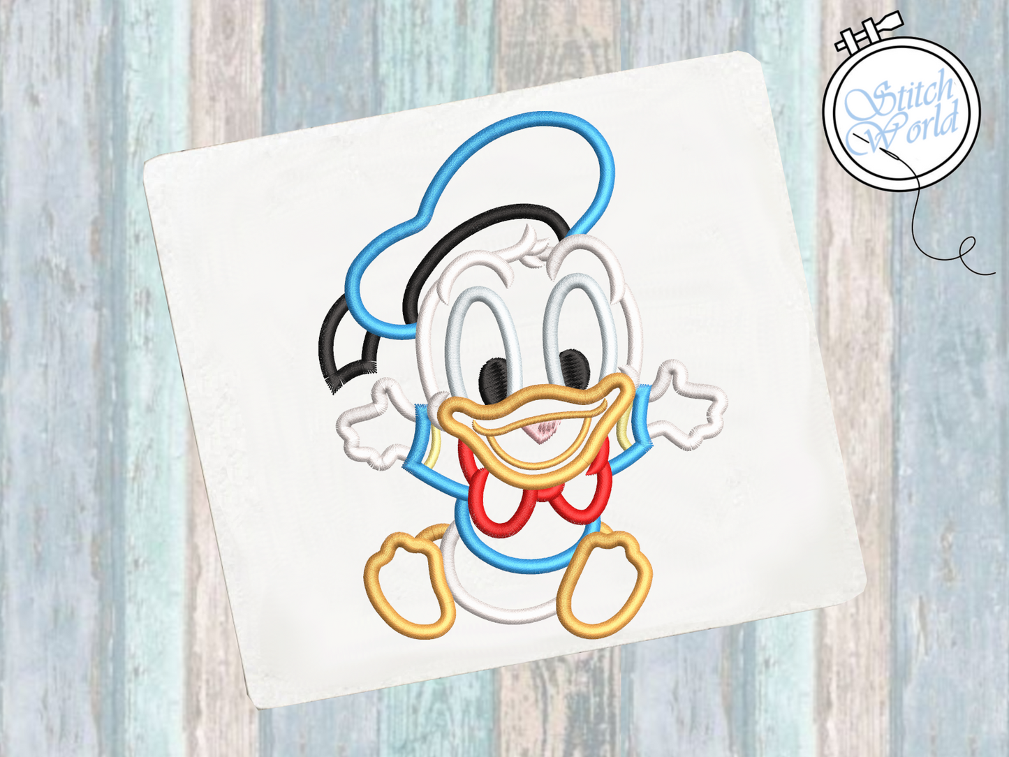 Baby Donald Applique, Instant Download