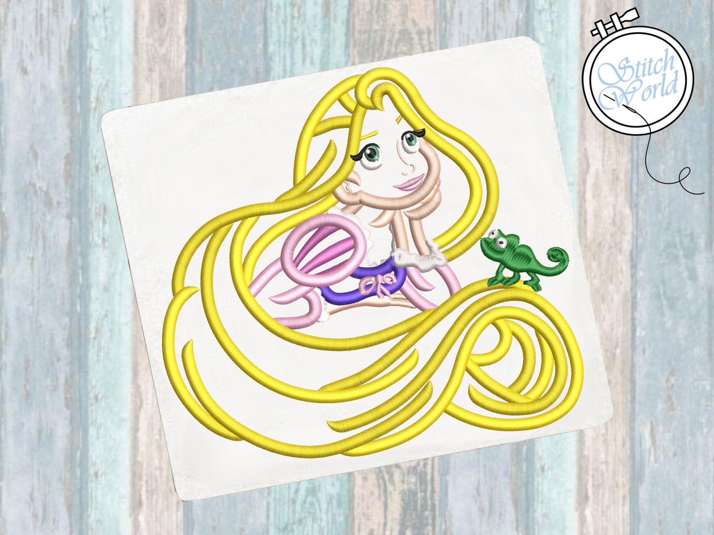 Rapunzel Applique, Instant Download