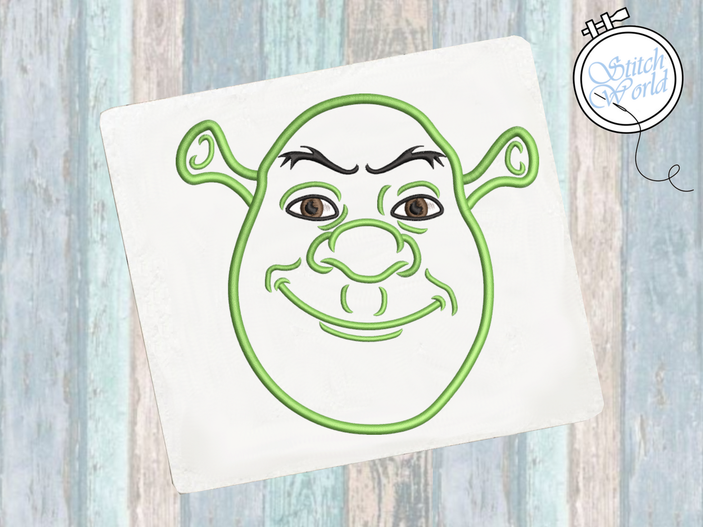 Shrek Applique, Instant Download