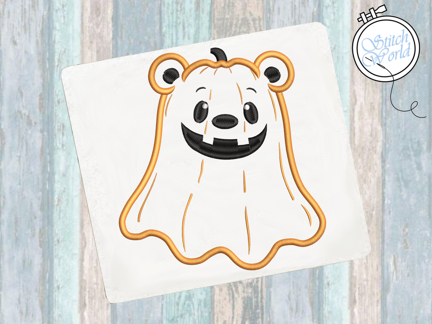 Winnie the Pooh Halloween Applique, Instant Download