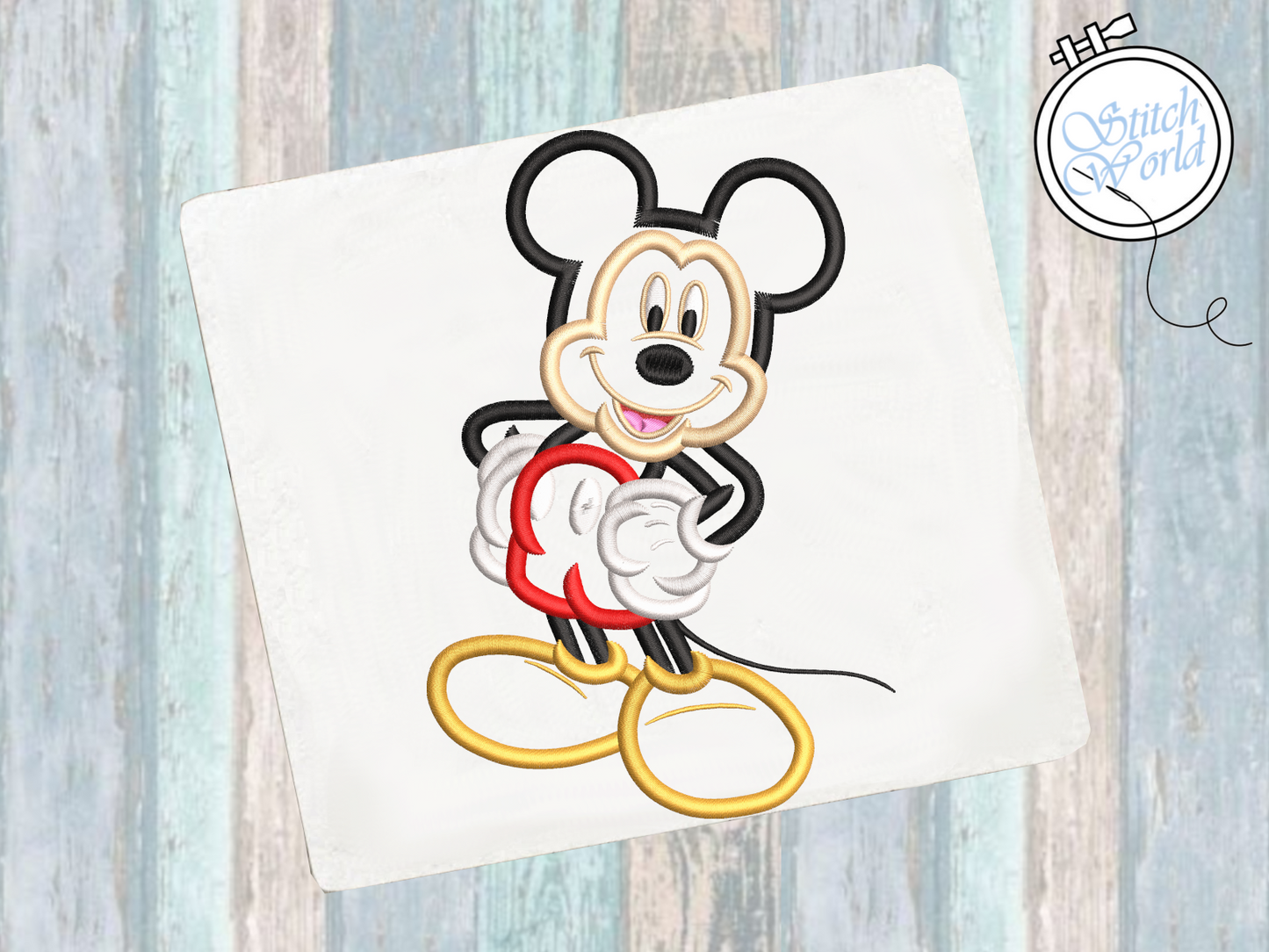 Mickey Mouse Applique, Instant Download
