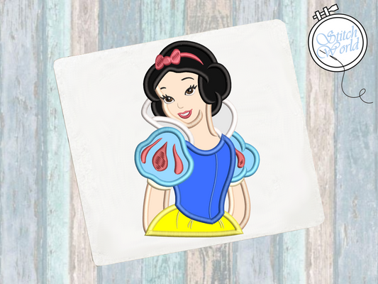 Snow White Applique, Instant Download