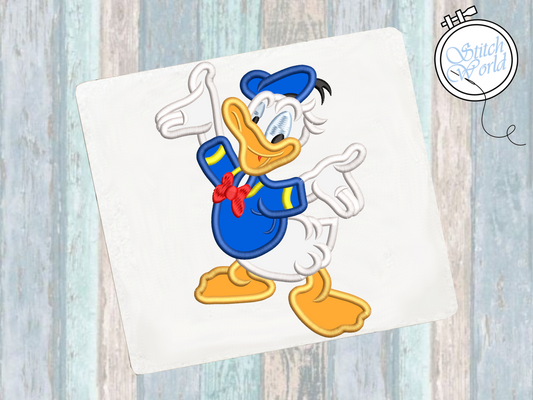 Donald Applique, Instant Download