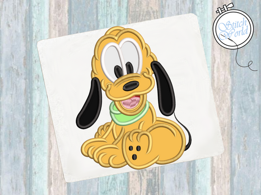 Baby Pluto Applique, Instant Download