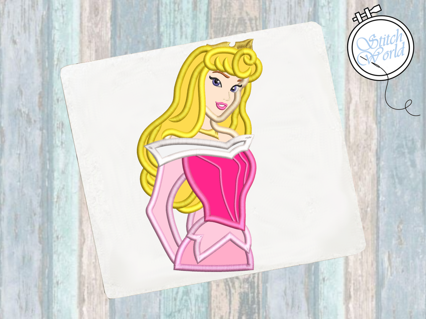 Sleeping Beauty Applique, Instant Download