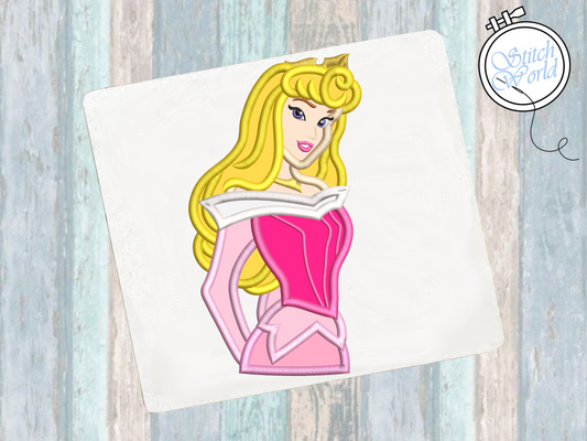 Sleeping Beauty Applique, Instant Download