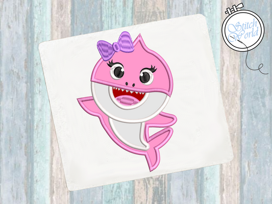 Baby Shark Applique, Instant Download
