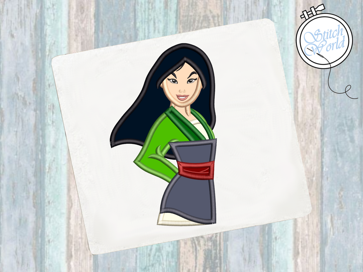 Mulan Applique, Instant Download