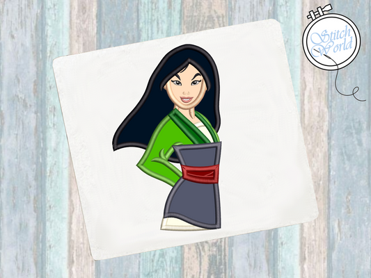 Mulan Applique, Instant Download
