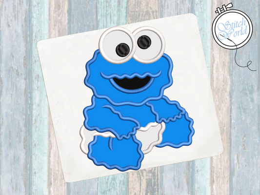 Baby Monster Cookie Applique, Instant Download