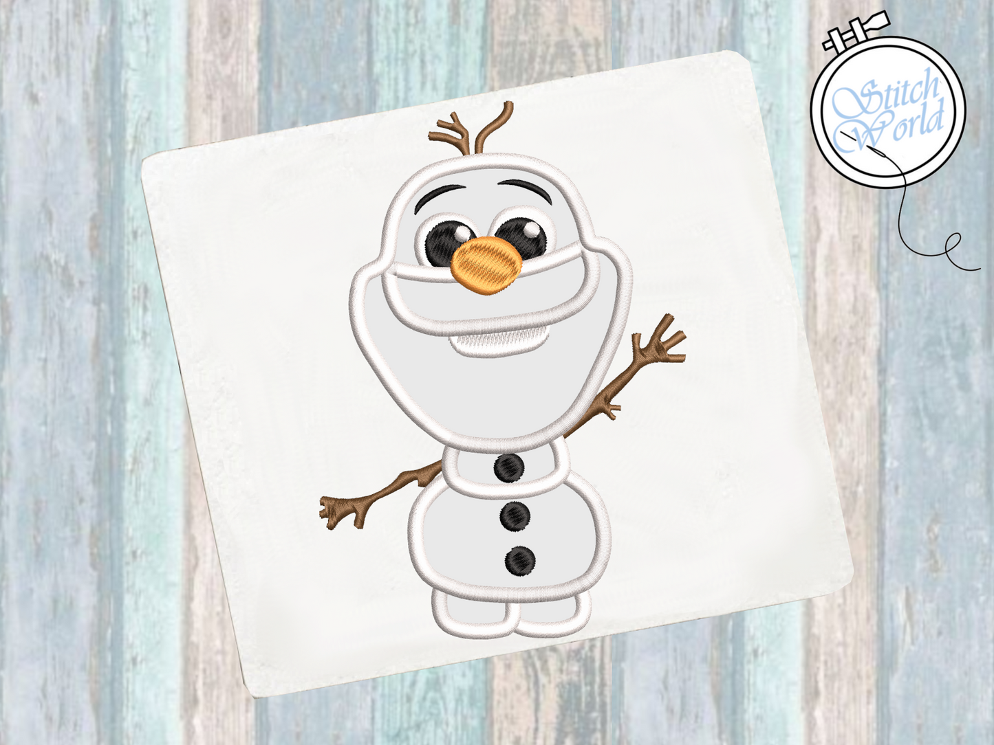 Baby Olaf Applique, Instant Download