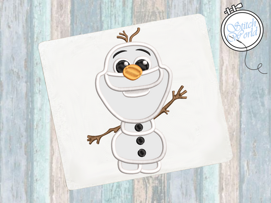 Baby Olaf Applique, Instant Download