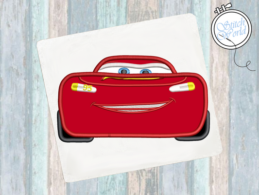 Lightning McQueen Applique, Instant Download