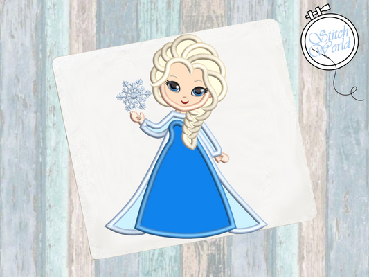 Baby Elsa Applique, Instant Download