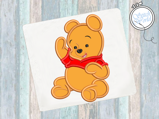 Baby Winnie the Pooh Applique, Instant Download