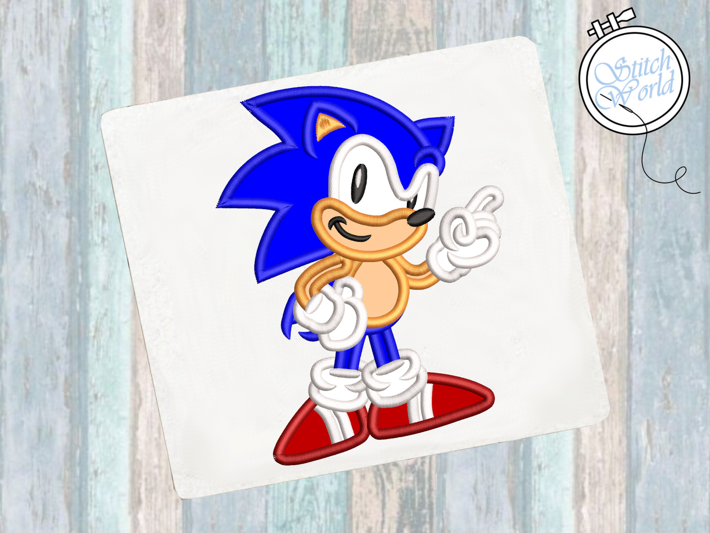 Sonic Applique, Instant Download