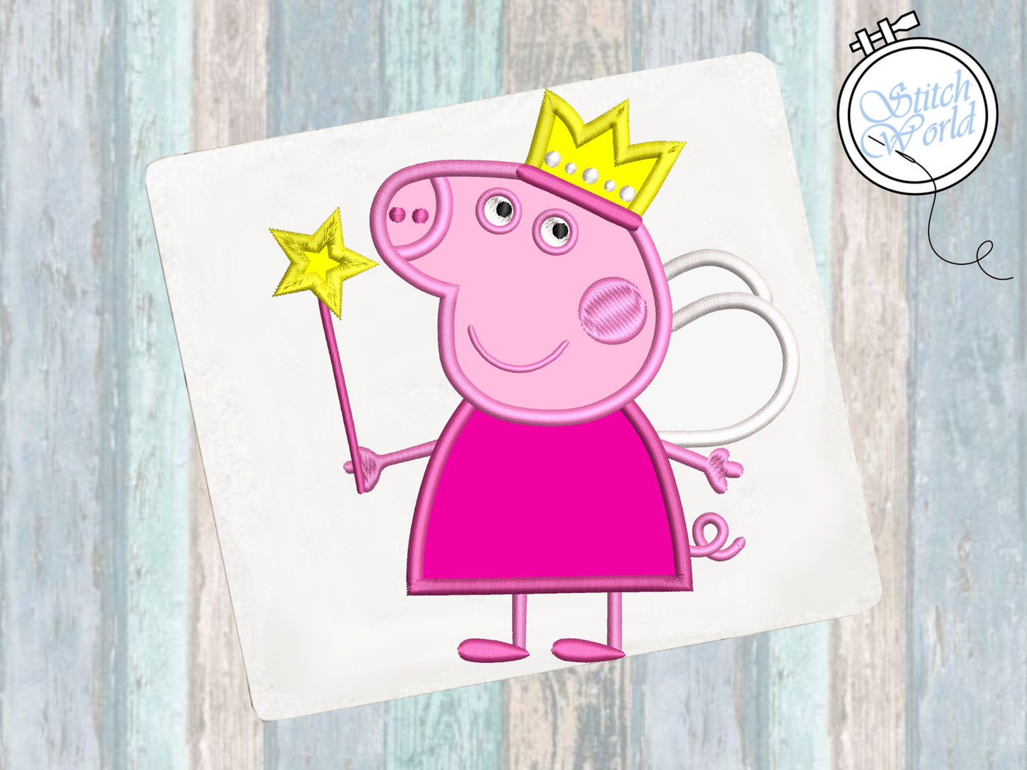 Peppa Pig Applique, Instant Download