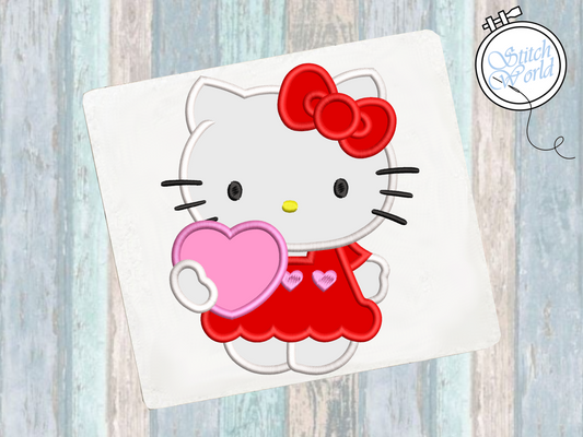 Hello Kitty Applique, Instant Download