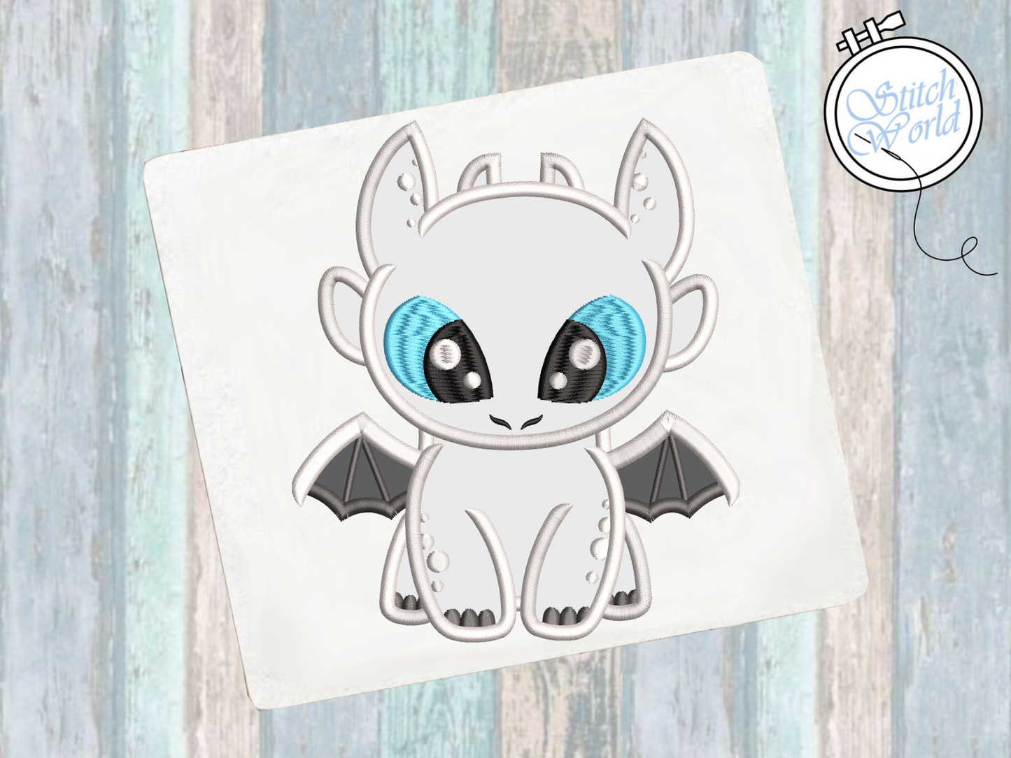Light Fury Applique, Instant Download