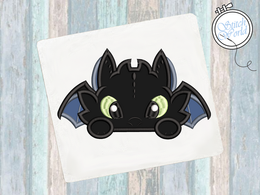 Toothless Applique, Instant Download