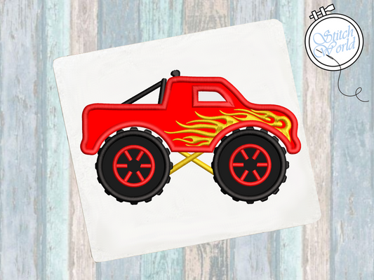 Monster Truck Applique, Instant Download