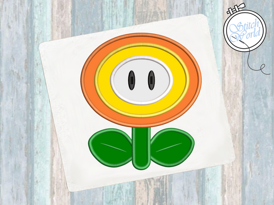 Fire Flower Applique, Instant Download